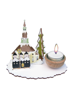 Bastel-Set „Seiffener Kirche“ mit Teelichthalter