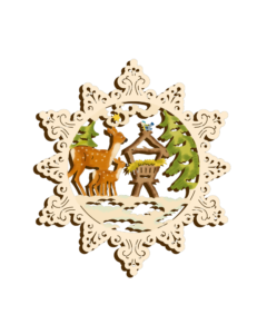 Holz-Behang „Rehe im Wald“ – klassisch