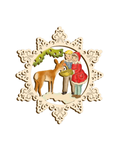 Holz-Behang „Rehfütterung“ – klassisch