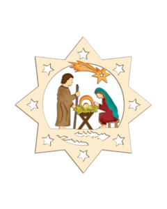 Holz-Behang „Christi Geburt“