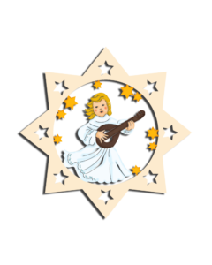 Holz-Behang „Engel mit Gitarre“