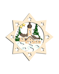 Holz-Behang „Kirche“