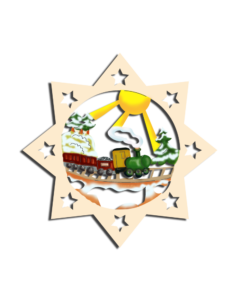 Holz-Behang „Lokomotive“