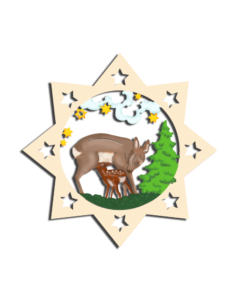 Holz-Behang „Schlittenfahrt“