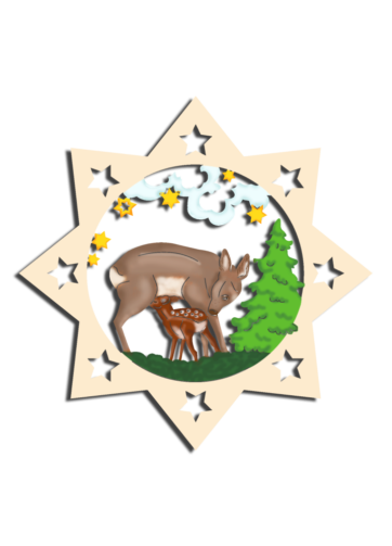 Christbaumdekoration Weihnachtssternanhänger