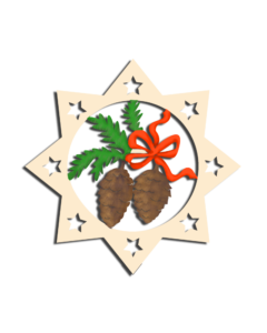 Holz-Behang „Tannenzapfen“