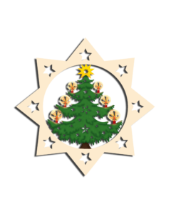 Holz-Behang „Weihnachtsbaum“