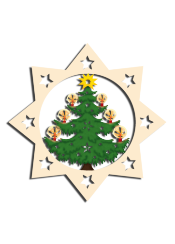 Christbaumdekoration Weihnachtssternanhänger