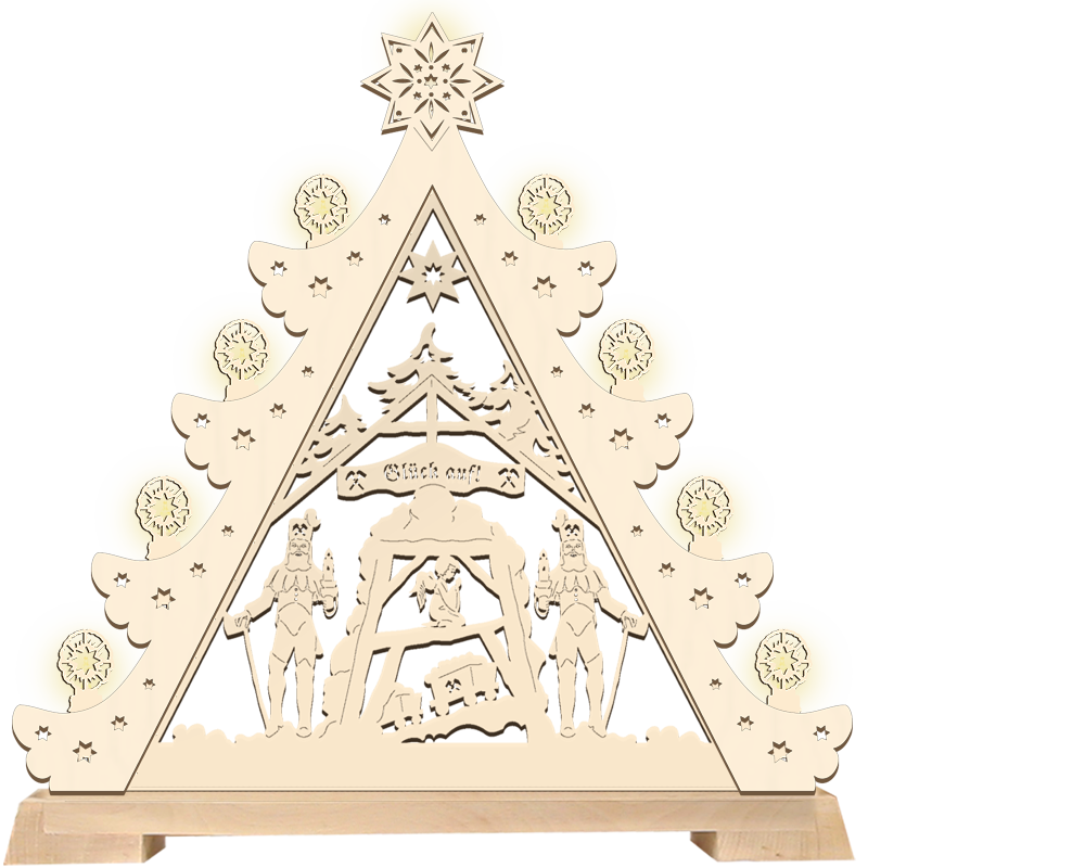 Fensterdreieck mit Fensterbeleuchtung