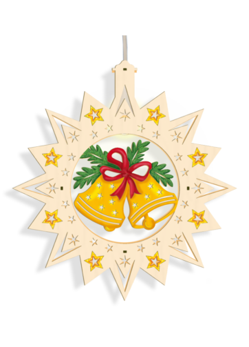 Fensterbild beleuchtet "Glocken"