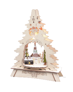 Doppeltes, beleuchtetes Fensterbild „Seiffen“