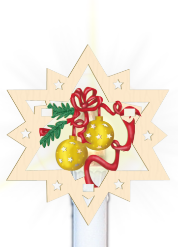 Aufsteckstern für Kerzen